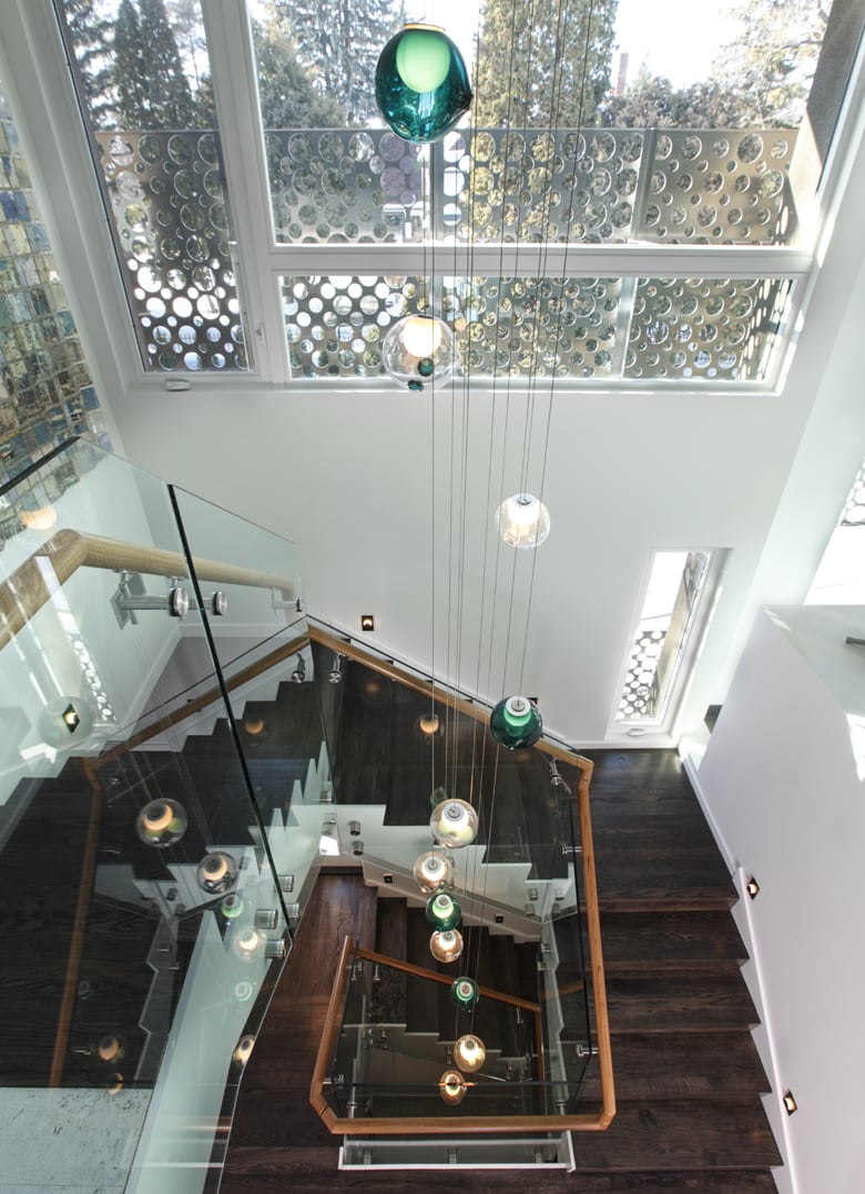 Unit 7 Architecture | Residential - Handsart Residence ZT - VIEW FROM SECOND FLOOR BRIDGE INTO BASEMENT