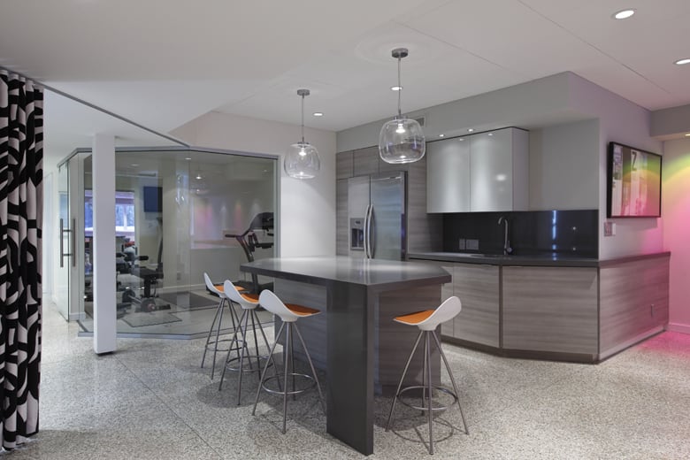 Unit 7 Architecture | Residential - Handsart Residence ZT - BASEMENT BAR AND FITNESS AREA