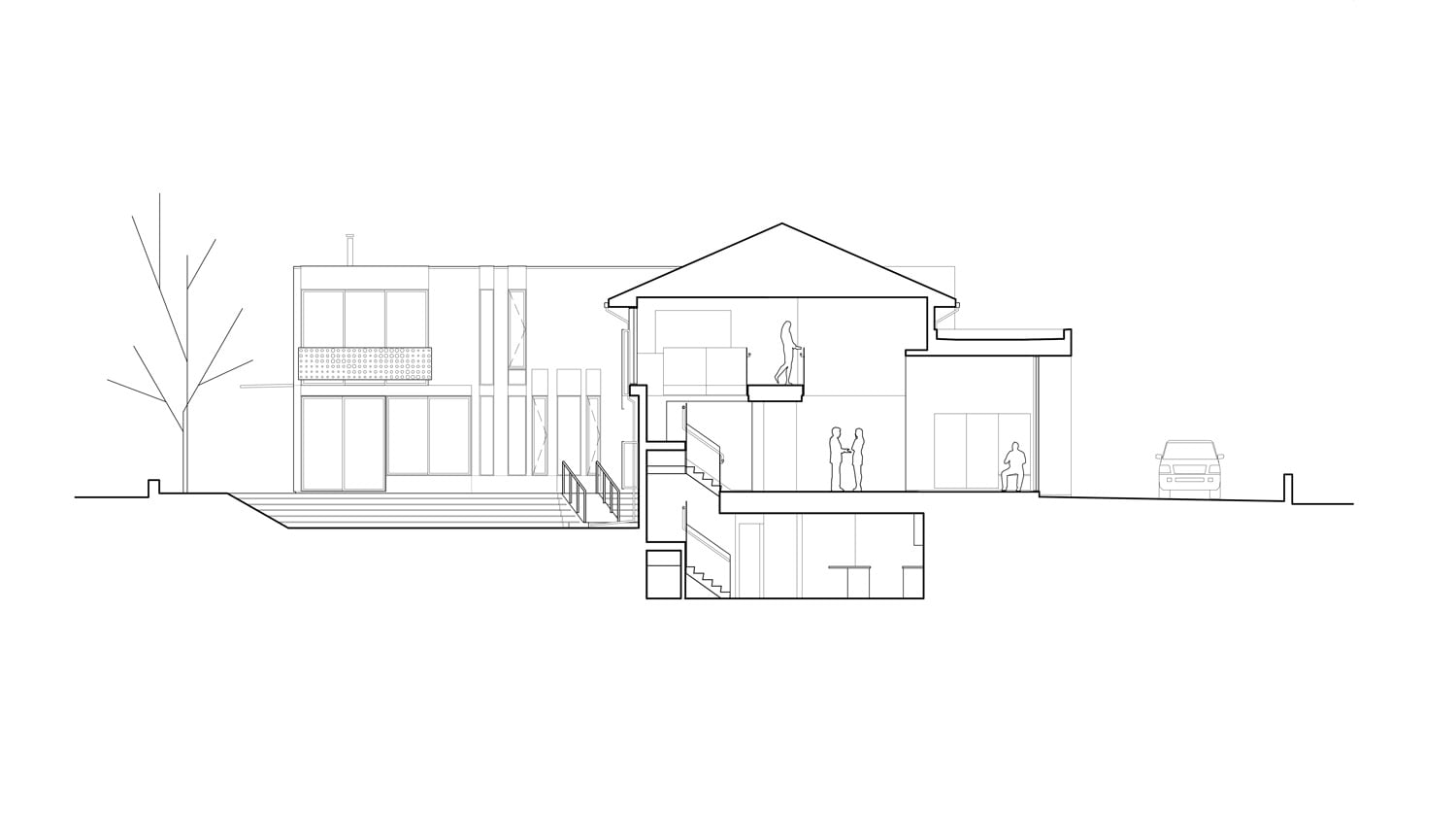 Unit 7 Architecture | Residential - Handsart Residence ZT - BUILDING SECTION