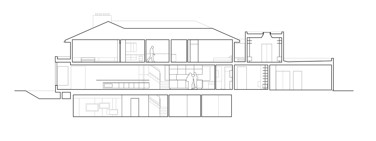 Unit 7 Architecture | Residential - Handsart Residence ZT - BUILDING SECTION