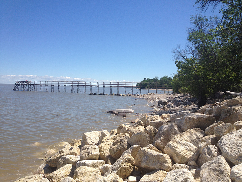 Unit 7 Architecture | Residential - Winnipeg Beach Summer Home - VIEW OF LAKE WINNIPEG FROM THE PROPERTY BANK